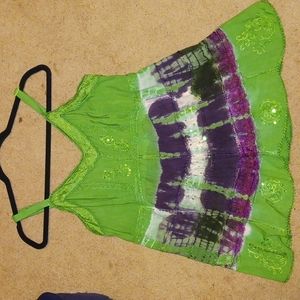 Tie dye beach tank